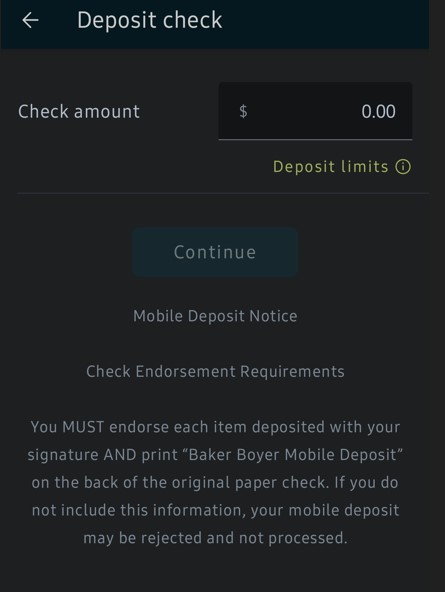 Image of the description of how to endorse your mobile deposit check