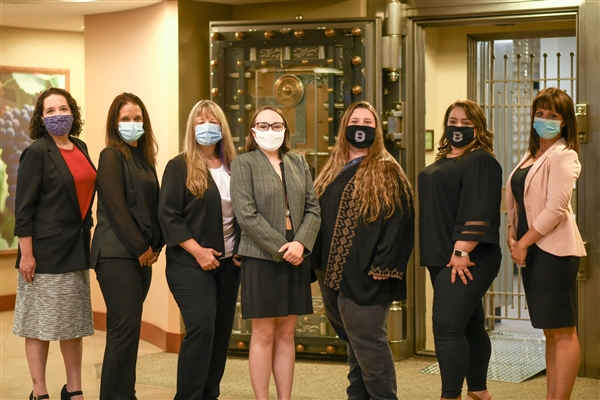 Digital Banking Team wearing masks